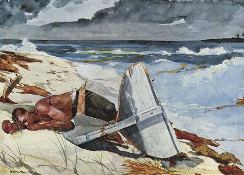 Winslow Homer After the Tornado, Bahamas oil painting image
